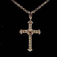 Diamond cross in 18ct diamonds 16=0.19ct $1220.00